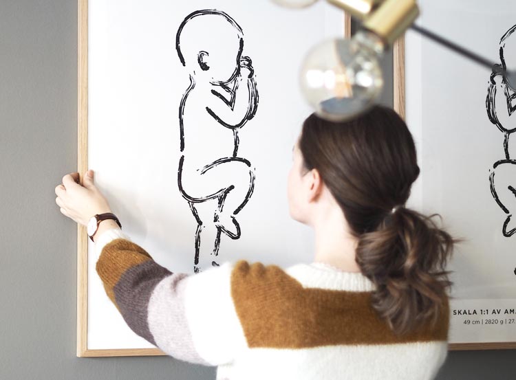 Personlig fødselsplakat som et varig minne om den største dagen i livet