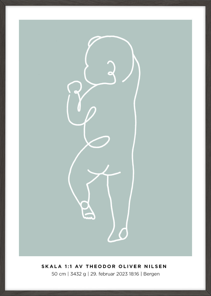 Fødselsplakat i skala 1:1 – bevar minnene fra barnets første dager