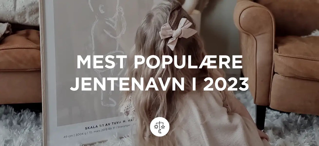 Mest populære jentenavn i 2023